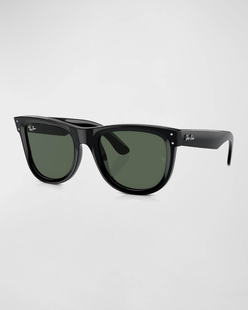 Innovative Reverse Acetate Square Sunglasses, 53MM